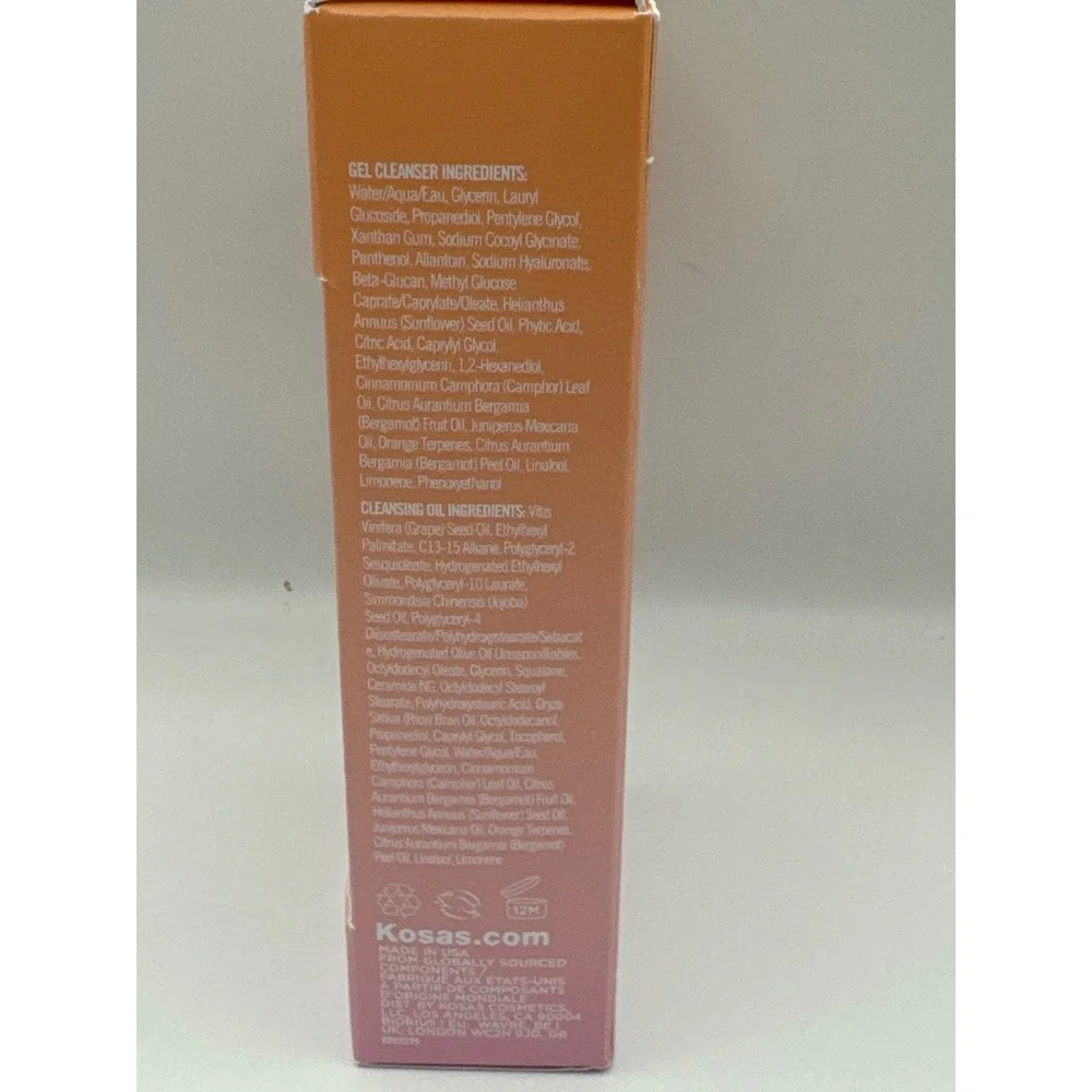 Kosas Plump + Juicy Double Cleansing System Oil and Gel Cleanser‎ Mini Set NEW